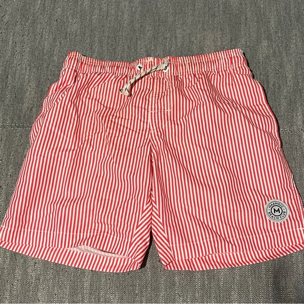 Men’s | Size Small Swim Trunks | Coral/white